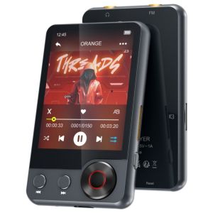 Máy Nghe Nhạc MP3 Di Động 128GB Với Bluetooth 5.3 Màn Hình Cảm Ứng 2.4 Thân Kim Loại Tích Hợp Loa Và Khe Cắm Thẻ Nhớ Micro SD