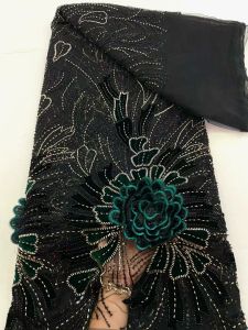 AT2905 African Beaded Lace Fabric 2024 High Quality Groom Nigerian Wedding Bridal Sequins Embroidery French For Dresses Sewing