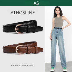 2.5cm Womens Belt Genuine Leather Belt Pin Buckle Belt for Jeans Fashion Accessories for Lady with Gift Box Present for Her