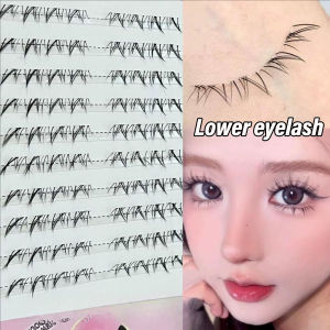 Dorisna 10 Rows Air Lower Eyelashes Self-adhesive Fairy Fake Lashes Segmented Natural Under Lashes Manga Bottom Lashes Makeup Eyelash