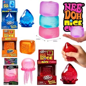 Schylling Nee Doh Nice Cube & Drop Shaped & Jellyfish Fidget Toy Blind Box  Stress Relief Anti Anxiety for Adults ADHD Autism