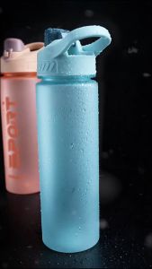 Botol Minum Sport/Olahraga 700 ML Handle Kuat Dengan Tutup Botol Otomatis Warna Pastel -YY-352