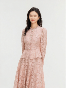 Koradior | Elegant Lace Chiffon Spring Blouse