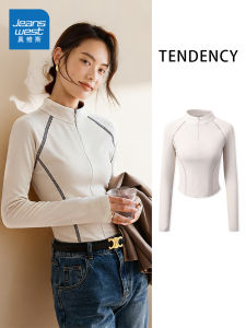 Áo Sơ Mi Dài Tay Ôm Vừa Vặn Cổ Cao True Weave Dành Cho Nữ Mùa Thu 2025 Áo Lót Dài Tay Thường Ngày Màu Trơn Thời Trang