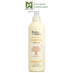 Dầu gội siêu mượt Biotin Collagen Repairing Voudioty vàng 500ML