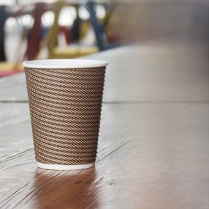 Thickened Wave Board Cup Disposable Paper Cup for Coffee Milk Tea Soybean Beverage Packaging with Lid Korean Style Party Supplies