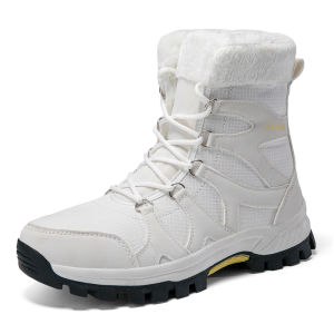 EsHi 2024 Winter Men Boots Plush Waterproof Outdoor Hiking Shoes Women Non-slip Warm Snow Boots Size 36-46