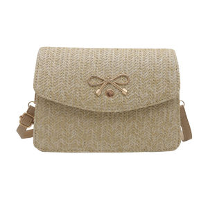 กระเป๋าสะพายข้างผ้าใบสานแฟชั่นสำหรับผู้หญิง ฤดูใบไม้ผลิ 2025 กระเป๋าสะพายข้างแบบสะพายข้างแบบลำลอง สไตล์เกาหลี