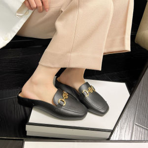 IELGY Summer New Lazy Flat Beach Shoes Fashion Everyday Wear Toe Slippers Women