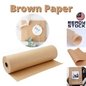 Brown Kraft Paper Roll (30cm X 30Meter) Gift Wrapping Paper Kertas Pembalut Hadiah Gift Wrapper Wrap Packaging paper