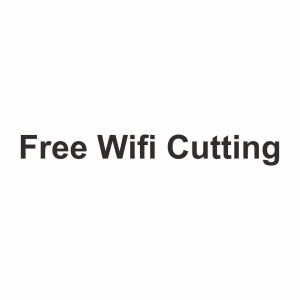 (isi 03 Stiker) Sticker Cutting Free Wifi CAFE ETALASE PINTU TOKO KANTOR PABRIK MURAH Stiker Wifi Gratis