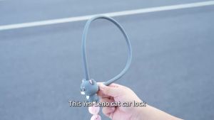 Eslnf(ESLNF) | Khóa Xe Đạp Bằng Silicon Thép 66cm Thiết Kế Mèo Dễ Thương Chống Trộm Phụ Kiện Đạp Xe Dành Cho Xe Đạp Leo Núi Và Xe Đạp Đường Trường