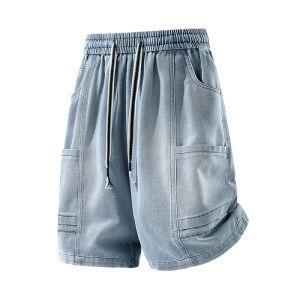 FINGERCROXX | Summer Lightweight Washed Loose Straight American Workwear Five-point Pants