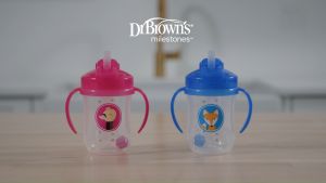 Ca uống nước ống hút 360 độ - Dr Browns - 270ml (6m+)