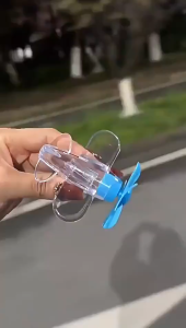 Wind Powered LED Spinner Airplane Toy for Car Motorcycle