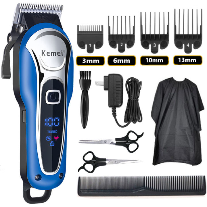 Kemei KM-1995 Hair Clipper Professional LCD Monitor Hair Trimmer Men ...