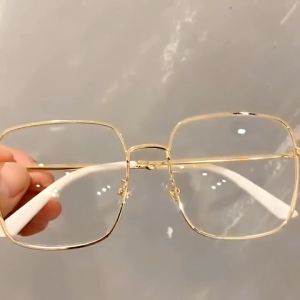Fashionable Urban Womens Myopia Glasses with Metal Frames 0-550 Anti-blue Light Graded Glasses for Nearsighted
