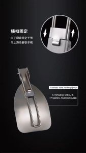 Peralatan Dapur Lipat Outdoor Camping Travel Kitchenware Portable304Stainless Steel Spatula Sendok Sup