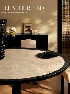 Vintage Waterproof Anti-Oil Heat-Resistant No-Wash Easy-Care Round Table Mat