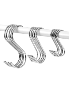 10PCS S Shaped Hooks Stainless Steel Heavy Duty Metal Hooks Super Load-bearing Hooks