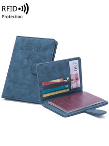 Passport holder advanced leather RFID shielding travel protection case suitable for passports/credit cards/air tickets