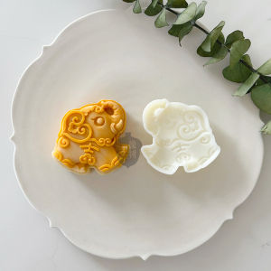 Chinese Style Lucky Cloud Animal Mooncake Baking Tools 75g Dunhuang Style Green Bean Cake Mooncake Baking Utensils for Everyone