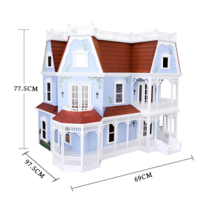 Nhà Búp Bê Gỗ Phong Cách Châu Âu - Quà Tặng Năm Mới