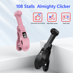 Digital Auto Screen Clicker Clip-on Clicker 108 Gears USB Auto Clicker Device for Smart Phone Apps Video Live Streaming