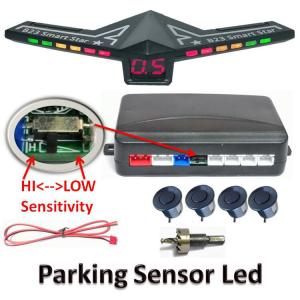 SMART STAR Car Parking Sensor System 4 Sensors LED Digital Display Color Indicator Airplane Design Reverse Radar