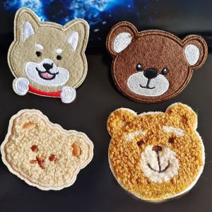 Hot Selling Bear Embroidery Patch Towel Sweater Cartoon Patch Clothing Fabric Label DIY Sewing Accessories from China