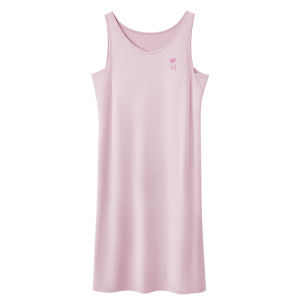 HODO | ชุดนอนผู้หญิง Hodo ทรงหลวม แขนกุด คอตตอนผสมโมดอล ป้องกันแบคทีเรีย ระบายอากาศได้ดี ชุดนอนฤดูร้อน ชุดอยู่บ้าน