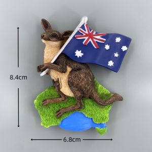 ออสเตรเลีย Creative Travel ของที่ระลึก 3d เรซิ่นทาสีตกแต่งหัตถกรรมแม่เหล็กแม่เหล็กตู้เย็นสัตว์รูปแบบตกแต่งบ้าน