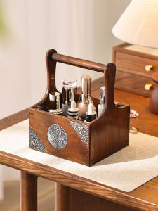 YILI | Chinese Retro Wooden Storage Box for Cosmetics and Skincare