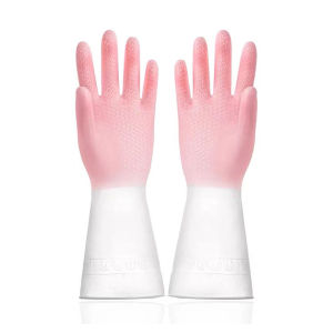 ถุงมือล้างจานซิลิโคน ถุงมือเอนกประสงค์ ถุงมือยาง Rubber gloves หนา ใส่ได้ทั้งผู้ชายและผู้หญิง ถุงมือล้างจานทำความสะอาด สวมง่าย กระชับมือ