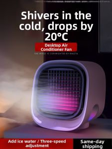 Portable Mini USB Fan Desktop Cooling Air Conditioner Water Cooling System Office Summer Cooling Fan Spray Function Dormitory