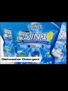 Shine 5-in-1 Dishwasher Detergent Tablets Capsules (30 pods) w/ Built-in Rinse Aid & Water Softener Salt