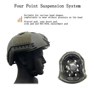 Fast PJ protective helmet with adjustable knob thick ABS CS Outdoor airsoft climbing riding head circumference 55-60 cm