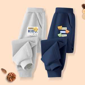 Spring Autumn Boys Sports Pants Casual Loose Fit Long Trousers Childrens Clothing Polyester Fiber Non-Fleece Elastic Waist