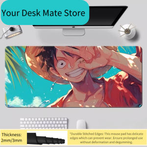 Bandai | Oversized Boys Hot Blood Animation E-sports Keyboard Pad Luffy Roronoa Zoro Computer Table Mat Cute ONE PIECE Leather Mouse Pad