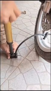 KENZ Pompa Angin Mini Portable Alumunium Pompa Ban Angin Sepeda Balon Bola Kasur Serbaguna