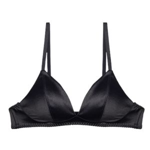 สไตล์ฝรั่งเศส ผ้าซาติน Triangle Cup เซ็กซี่ Pure Desire ผู้หญิง ชุดชั้นในแบบบาง  No Empty Cup Bra Set ฤดูร้อน คอลเลกชัน