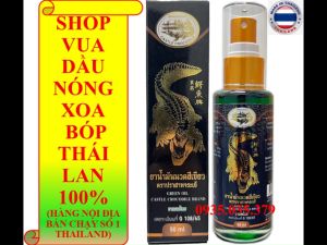 Dầu nóng xoa bóp Castle Crocodile Brand Green Oil G 108/65 - Đau nhức tay chân toàn thân đau nhức xương khớp - 50ml - Cam kết hàng thật Thailand 200%