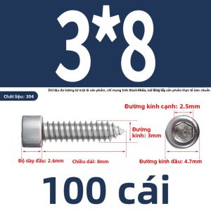 BAIRUITE | Vít Tự Khoan 304 Inox Lục Giác