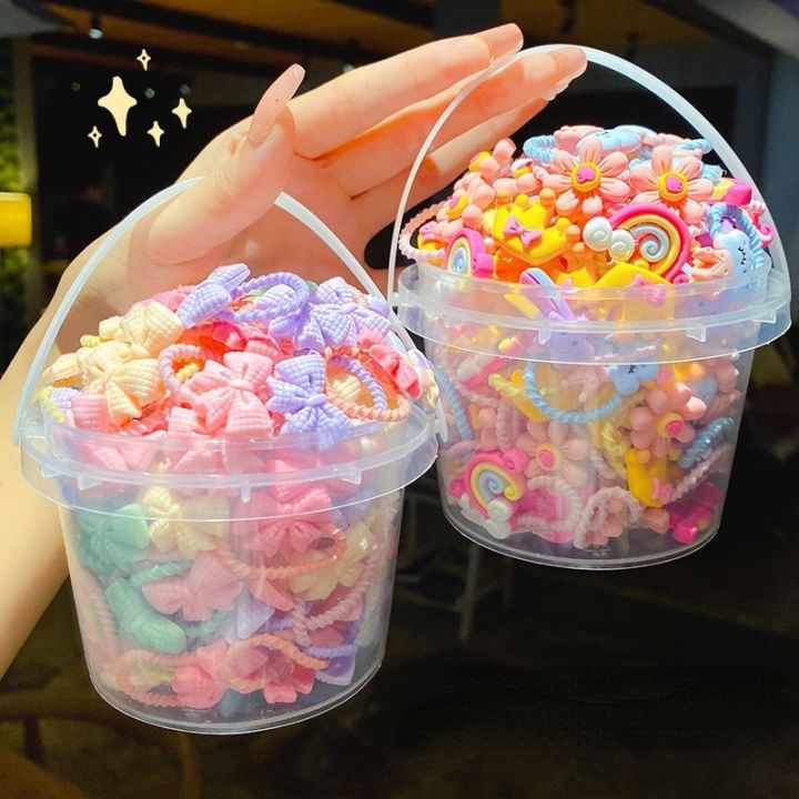 40Pcs Baby Flower Hair Ties - Colorful Elastic Ponytail Holders For Toddlers & Little Girls