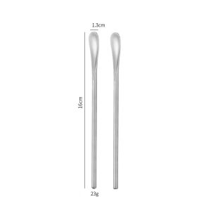 1pcs 304 Stainless Steel Stirring Stick Long Handle Spoon Creative Coffee Dessert Spoon Cocktail Mixer Spoon Ice Spoon Home Bar