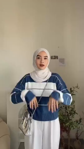 Meira Sweater Rajut Wanita Blouse Knite [BISA COD]