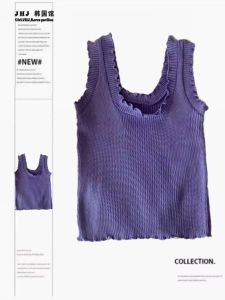 Áo Ba Lỗ Dệt Kim Ôm Vừa Vặn Mùa Hè 2024 Cho Nữ Áo Ba Lỗ Không Tay Màu Trơn Cổ Chữ V Dài Tay Phong Cách Công Sở Thường Ngày