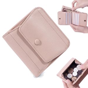 Pomelo Best Women Genuine Leather Small Wallet Rose Pattern Snap Button Coin Pocket