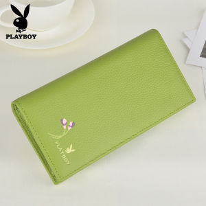 Playboy Ladies Wallet 2025 New Style Ultra-Thin Large Capacity Leather Long Money Holder Yellow Attract Money Foldable Wallet