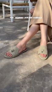 SANVIN | AMORA SANDALS  - sandal daily - daily flat - buckle sandals - slop daily - sendal teplek wanita - sandal selop flat